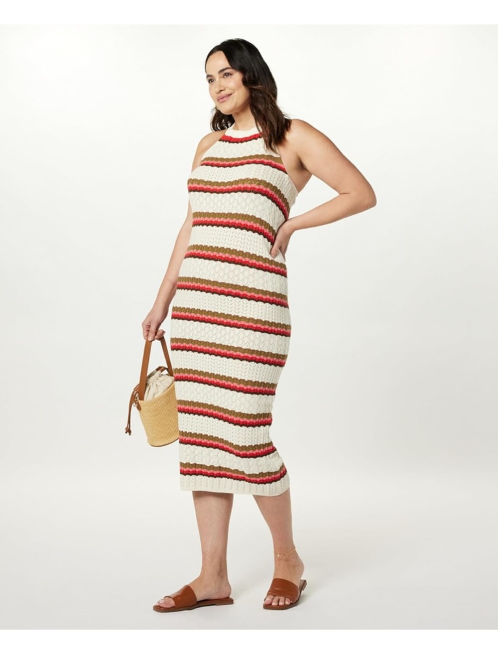The Drop Womens Jayla Sleeveless Crochet Midi Dress. Summer sun dress. - Picture 6 of 12